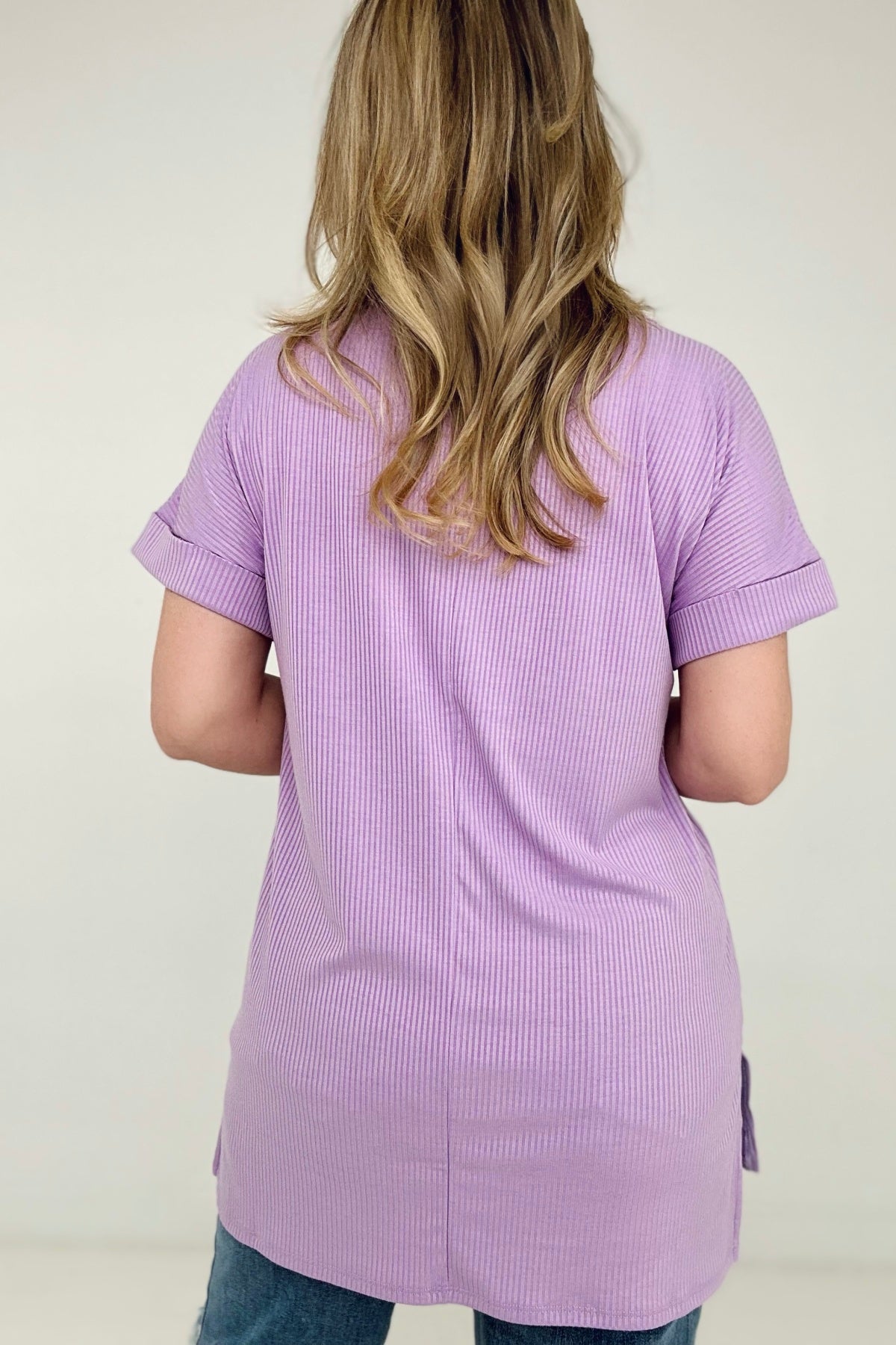 Simply Spring Ribbed V-Neck top