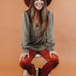 Embroidered Babydoll Blouse