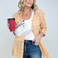 Spring Button Down Plaid Shirt