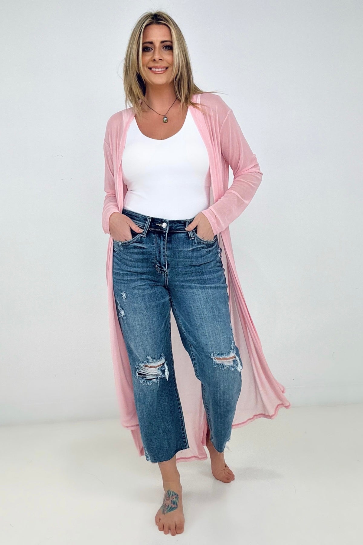 Eden Mesh Duster Kimono
