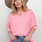 Oversized Raw Edge Boyfriend Tee