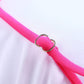 Pink Criss Cross Backless Deep V Neck One Piece Swimsuit