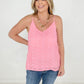Swiss Dot Adjustable Strap Cami