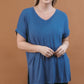 Rae Mode Solid V Neck Short Sleeve Top
