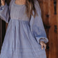Heyson Crochet Trimmed Babydoll Mini Dress with Smocked Back