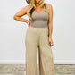 Two Tone Rib Wide Leg Pants