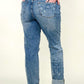 Judy Blue Paisley Print Boyfriend Jeans