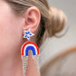 PREORDER: Patriotic Glitzy Rainbow Dangle Earrings