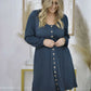 New Colors! Button Up Long Sleeve Dress (Only Ships to US)