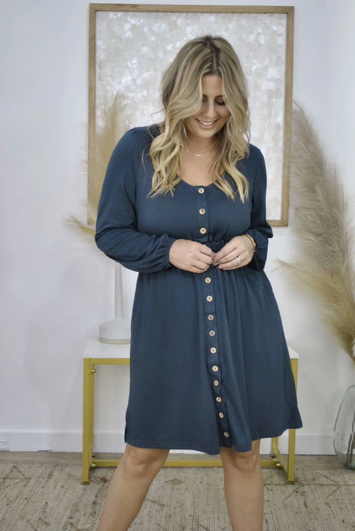 New Colors! Button Up Long Sleeve Dress (Only Ships to US)