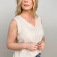 Linen Frayed Edge Sleeveless Top