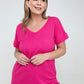 Simply Spring Ribbed V-Neck top
