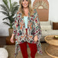 Easel Scarf Printed Rayon Crepon Kimono
