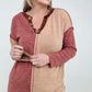 Color Block Faux Button Sweater
