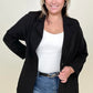 Cotton Bleu Classic Oversized Jacket Blazer in Black and Camel