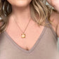 Melania Clara Square Crystal Pendant Necklace