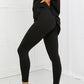 Self Love Brushed DTY Microfiber Lounge Set in Black