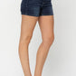 Judy Blue Mid-Rise Classic Denim Shorts - Dark Wash