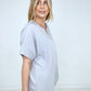 Zenana Heavy Woven Span Split Neck Short Sleeve Top
