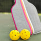 PREORDER: Pickleball Paddle Cover in Pink Herringbone