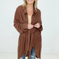Solid Mineral Washed Tie Front Top