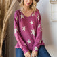 Hopely All Stars V-Neck Knit Oversized Top