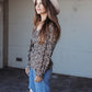 Ditsy Floral Square Neck Button Down Blouse