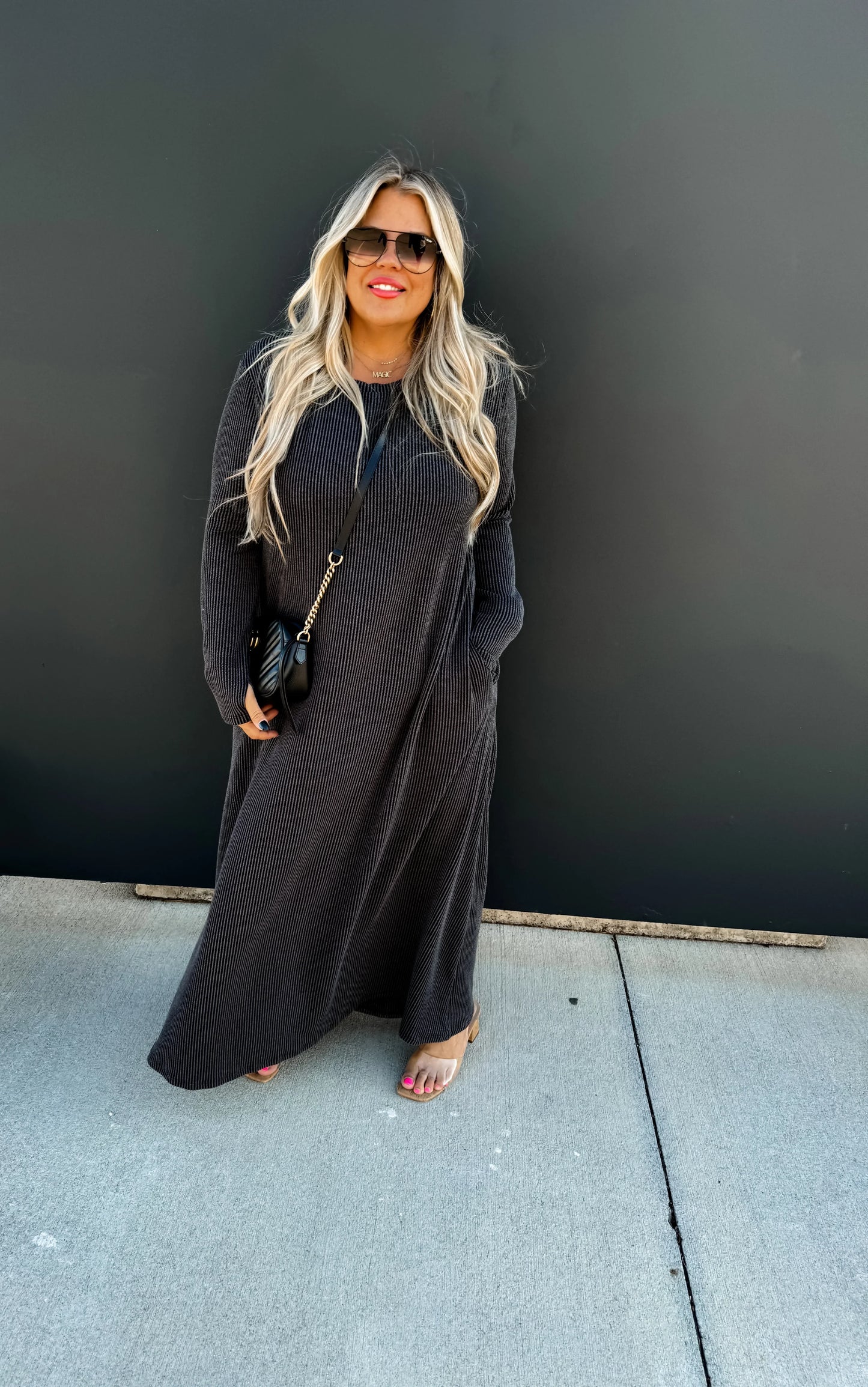 PREORDER: Hold That Thought Ribbed Dress