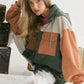 Davi & Dani Contrasting 2-in-1 Layered Look Buttoned Down Jacket