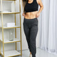 Leggings Depot Full Size Wide Waistband Cropped Joggers