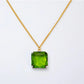 Melania Clara Square Crystal Pendant Necklace