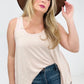 Boho Oversized Shark Bite Tank Top