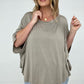 Easel "The Swing Of Things" Solid Short Sleeve Swing Top