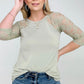 On The Go Lace Half Sleeve Top