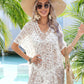 Multicolored Openwork Tassel Slit Cover-Up
