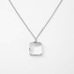 Melania Clara Square Crystal Pendant Necklace