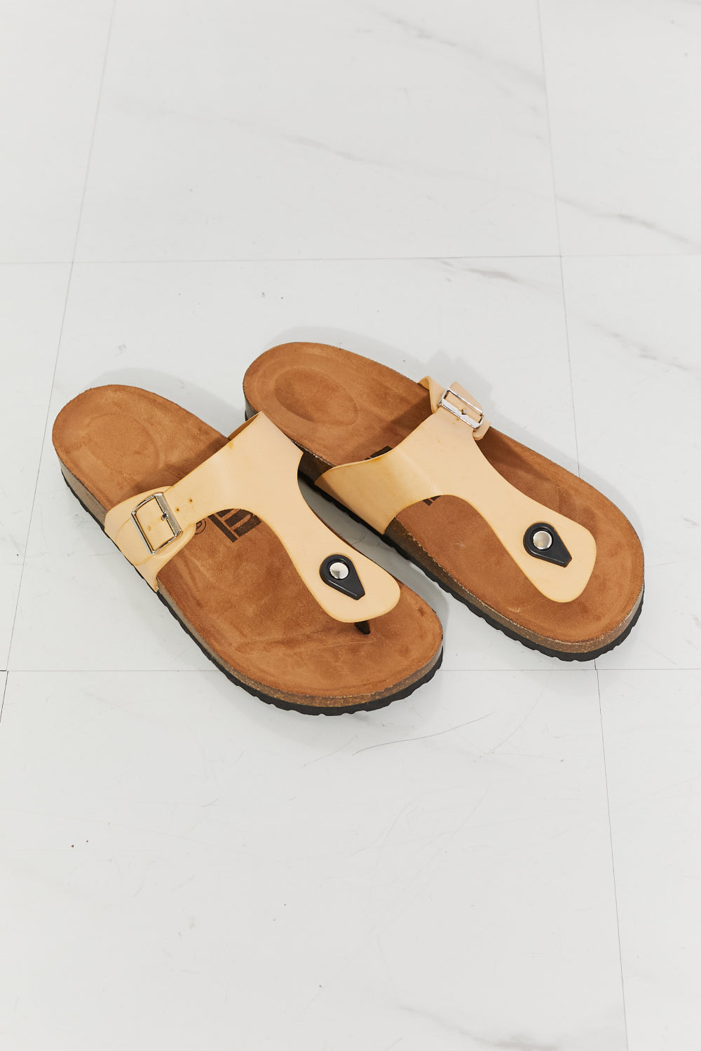 T-Strap Sandal in Sand
