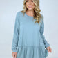 Solid Cotton Jersey Tunic Top