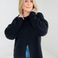 Nora Mockneck Front Slit Sweater