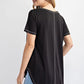 Rae Mode ECO Solid V Neck Short Sleeves Top