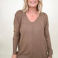 Front Seam Light Knit Sweater