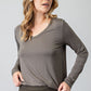 Rae Mode Basic V-Neck Long Sleeve Top