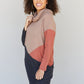 SIZE MEDIUM Autumn Color Block Sweater Dress