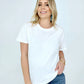Solid Cotton Boyfriend Tee