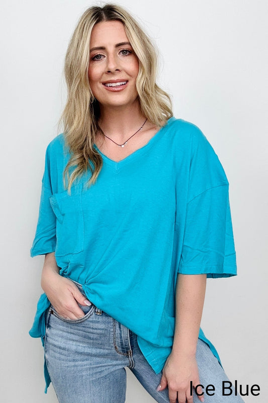 Oversized Raw Edge Boyfriend Tee
