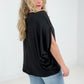Short Sleeve Drop Shoulder Knit Top