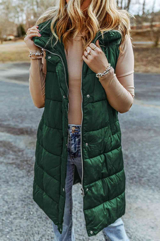 Women's Hooded Sleeveless Puffer Vest