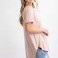 Rae Mode ECO Solid V Neck Short Sleeves Top