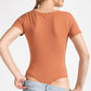 Rae Mode Solid Butter Boat Neckline Bodysuit