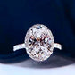 2 Carat Moissanite Platinum-Plated Ring